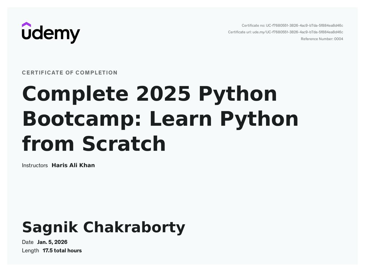 Python Certificate